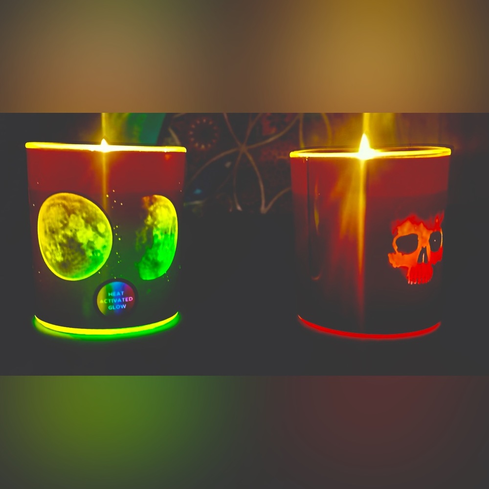 Two LED GLOW CANDLES